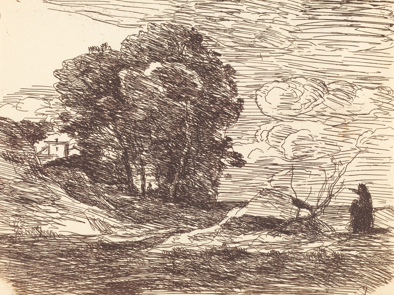 Básníkovo obydlí La Demeure du poete, 1871. od Jean Baptiste Camille Corot