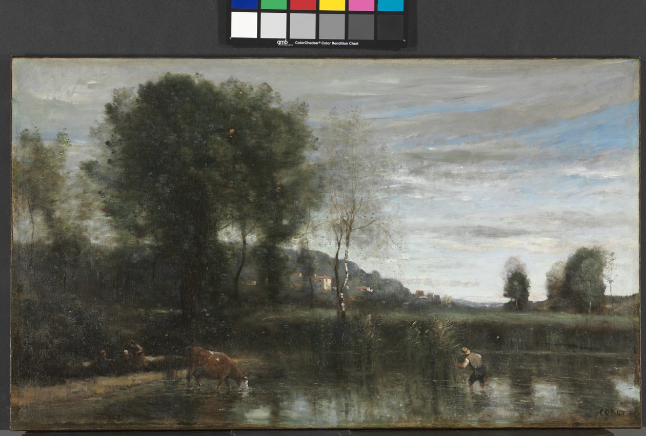 Rybník ve Ville-d"Avray, pozdní 1860 od Jean Baptiste Camille Corot