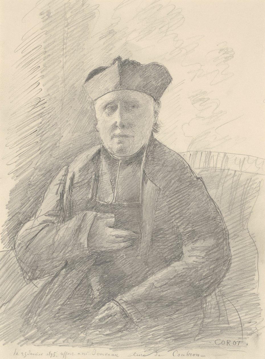 Portrét abbého Jouveaua od Jean Baptiste Camille Corot