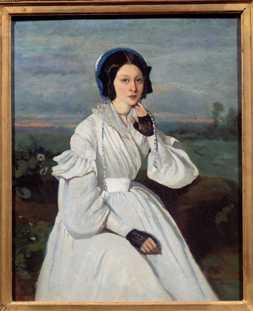 Portrét Claire Sennegonové (1821-?) Obraz Camille Corot (1796-1875) 1837 Sun. 0,43 x 0,35 m od Jean Baptiste Camille Corot