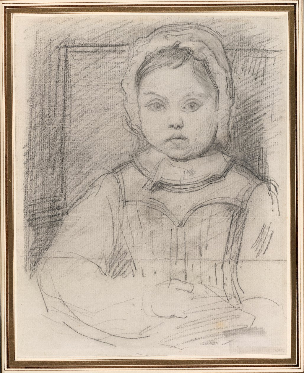 Portrét Louise Roberta, 3 roky od Jean Baptiste Camille Corot
