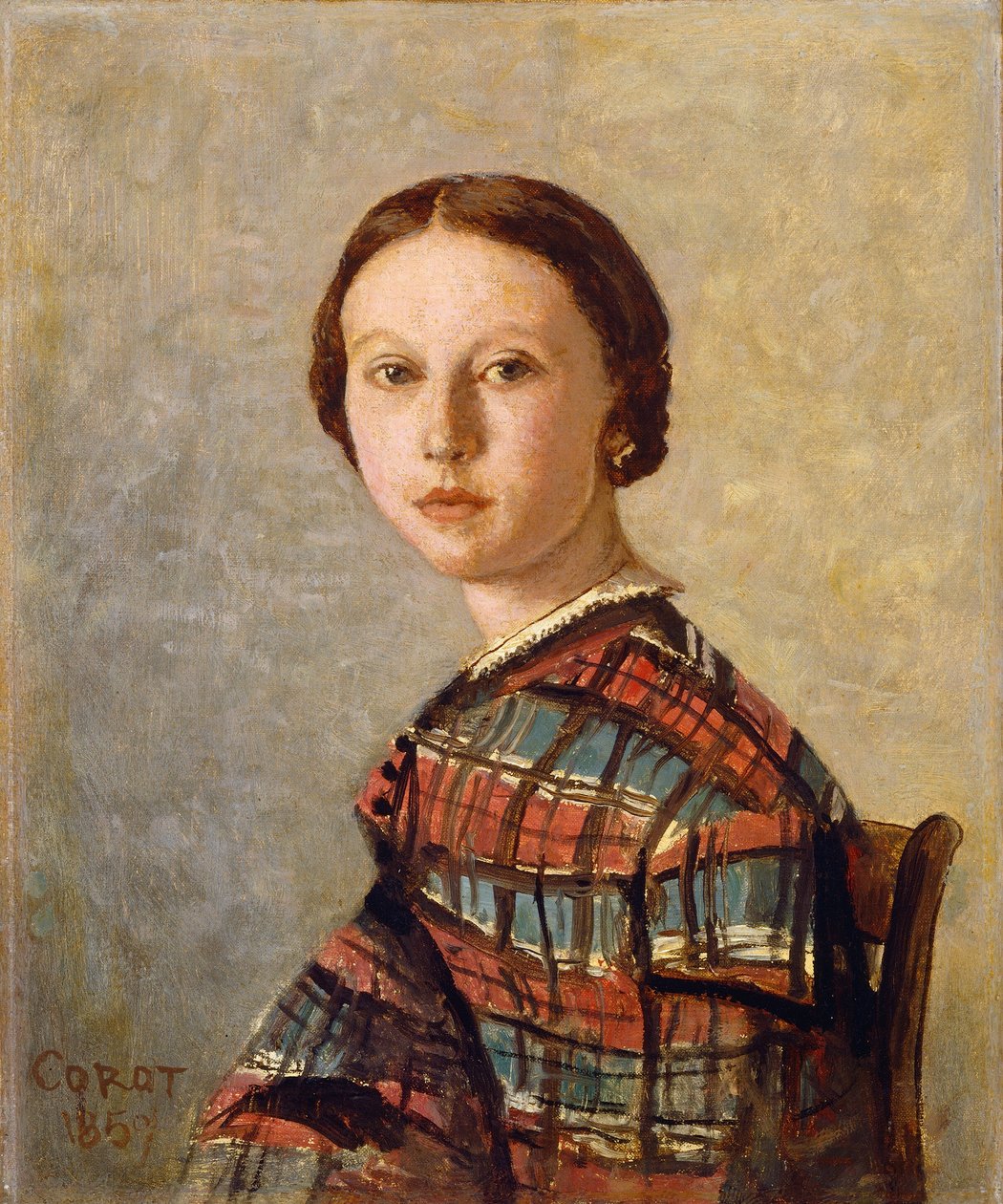 Portrét mladé dívky, 1850 nebo 1859. od Jean Baptiste Camille Corot