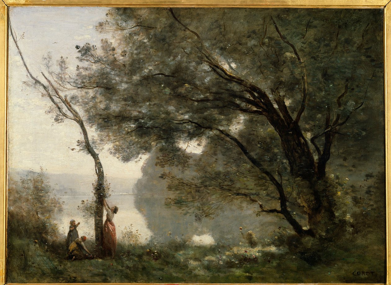 Vzpomínka na Mortefontaine. Obraz Camille Corot (1796-1875) od Jean Baptiste Camille Corot