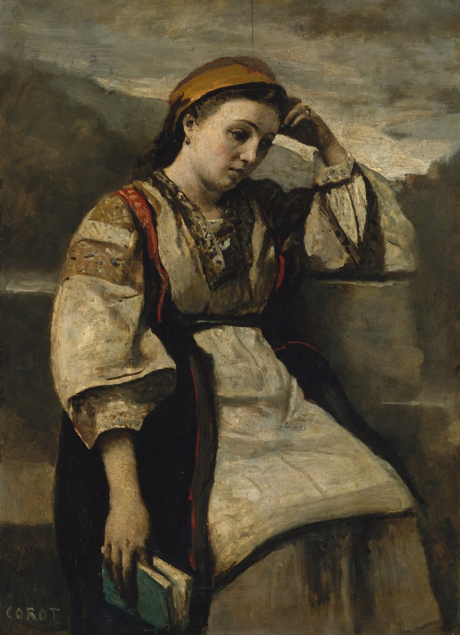 Reverie, ca. 1860-65. od Jean Baptiste Camille Corot