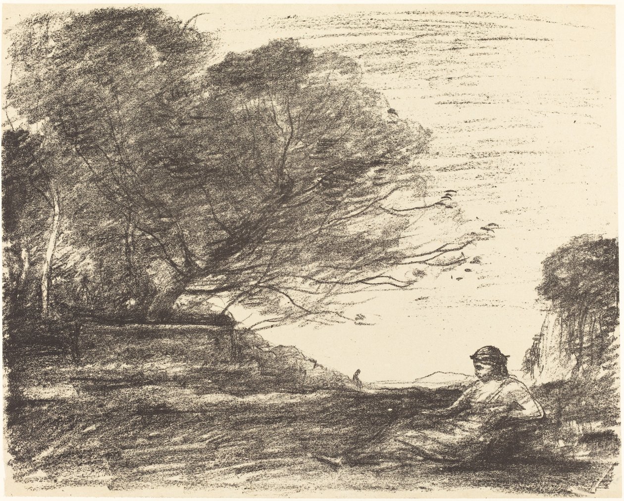 Sappho Safo, 1871. od Jean Baptiste Camille Corot