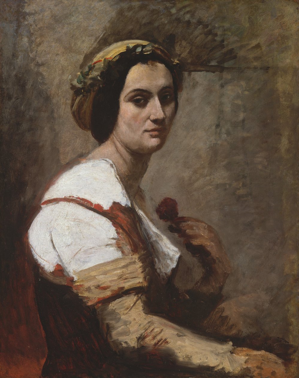 Sibylle, kolem roku 1870 (olej na plátně) od Jean Baptiste Camille Corot