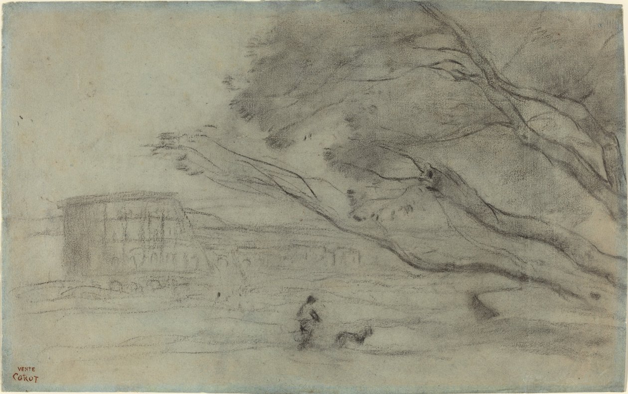 Suvenýr: Římská krajina s Koloseem, 18651870. od Jean Baptiste Camille Corot