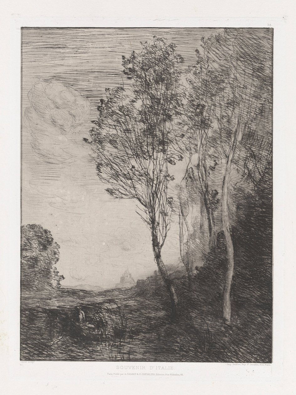 vzpomínka na od Jean Baptiste Camille Corot
