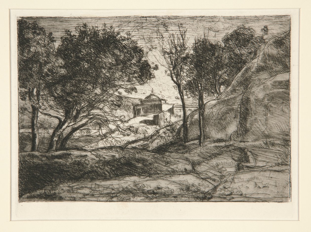 Souvenir de Toscane (vzpomínka na Toskánsko) od Jean Baptiste Camille Corot