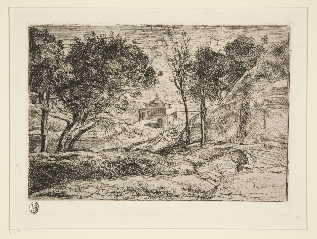 Souvenir de Toscane (vzpomínka na Toskánsko) od Jean Baptiste Camille Corot