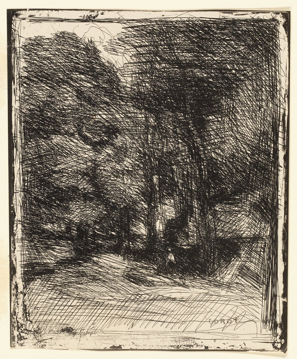 Suvenýr z Bas-Bréau od Jean Baptiste Camille Corot