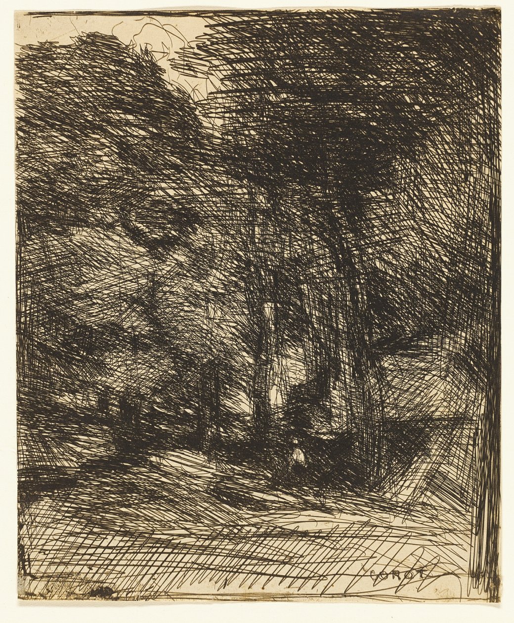 Suvenýr z Bas-Bréau od Jean Baptiste Camille Corot