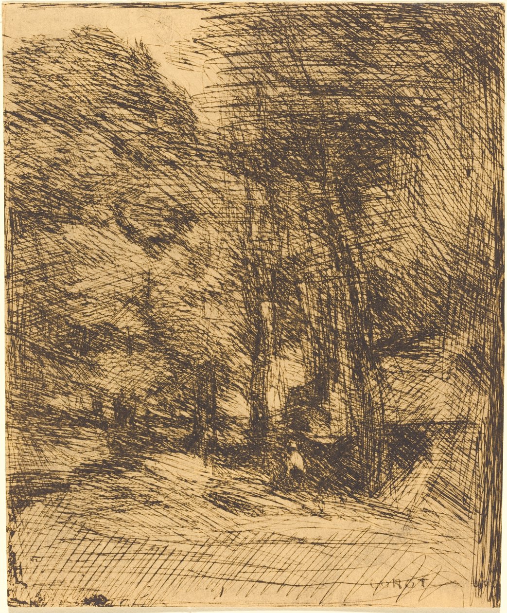 Suvenýr z Bas-Breau od Jean Baptiste Camille Corot