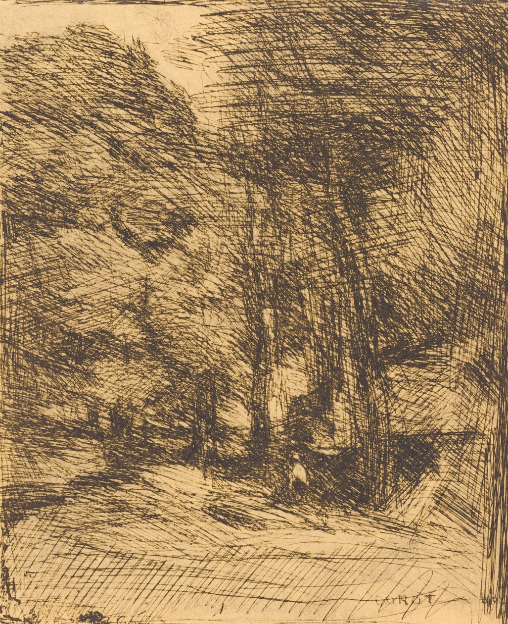 Suvenýr z Bas-Breau Suvenýr z Bas-Breau, 1858. od Jean Baptiste Camille Corot
