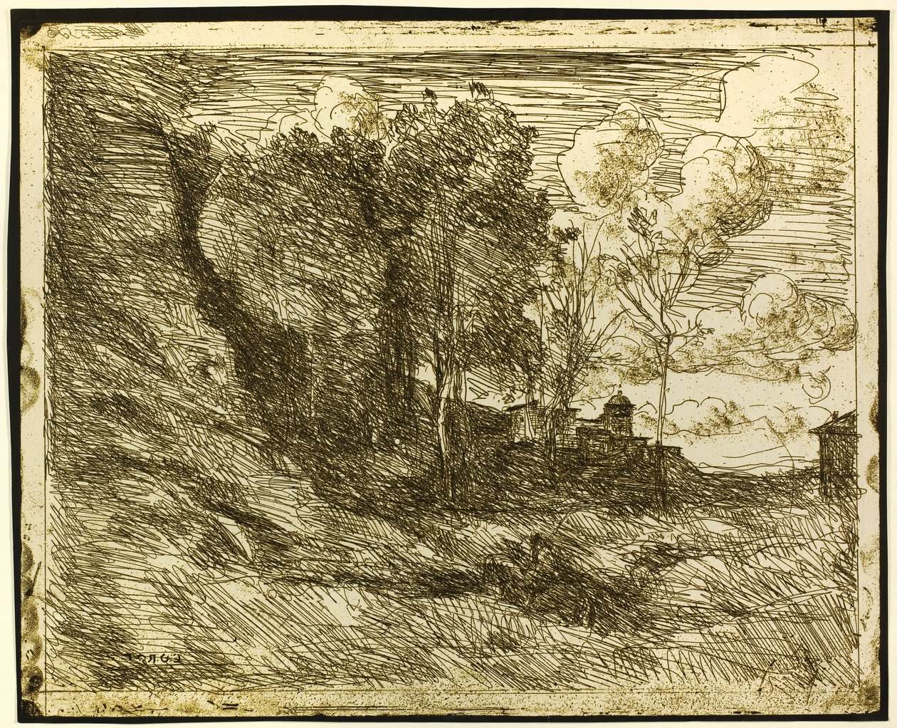 Suvenýr z Ostie od Jean Baptiste Camille Corot