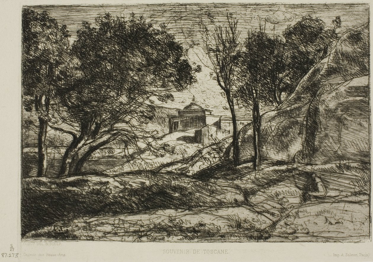 Suvenýr z Toskánska od Jean Baptiste Camille Corot
