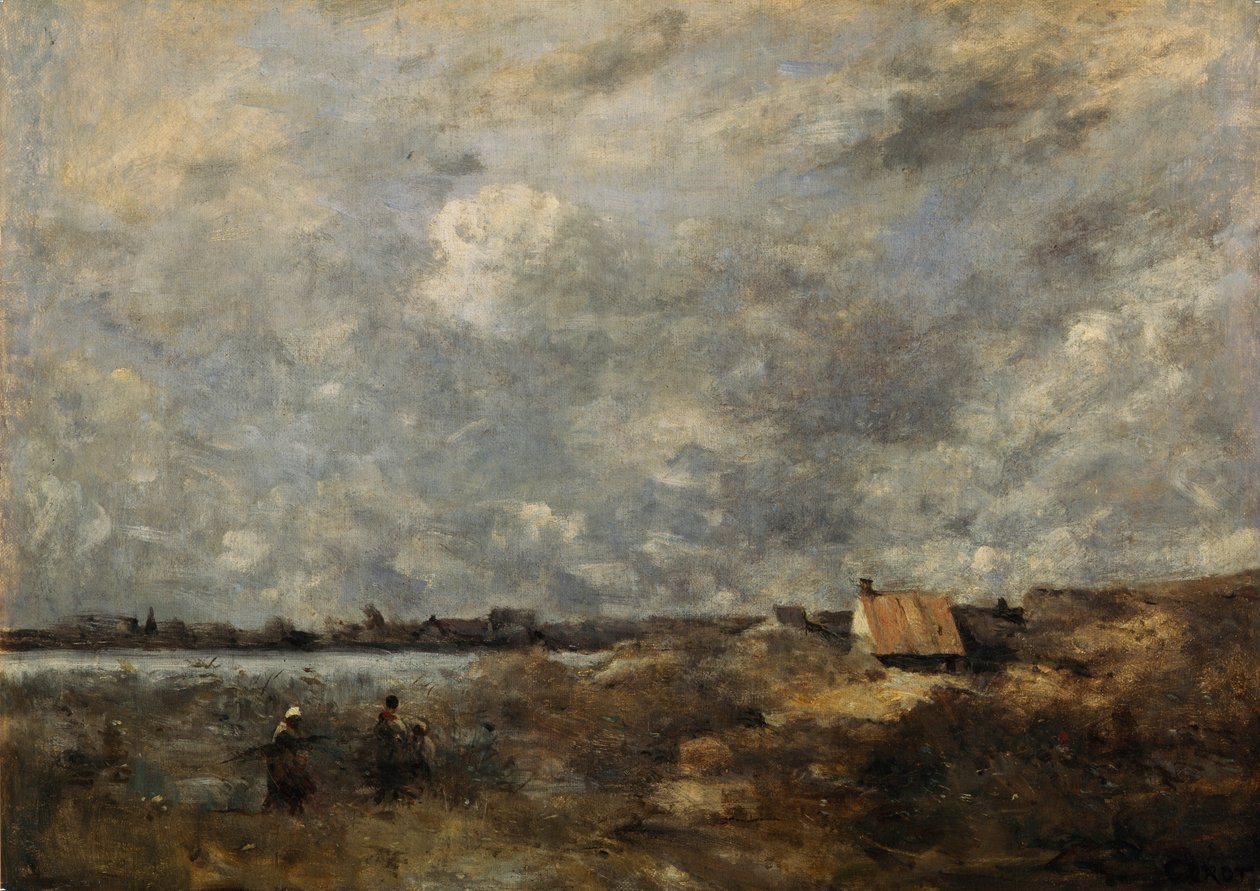 Bouřlivé počasí. Pas de Calais, c. 1870 od Jean Baptiste Camille Corot