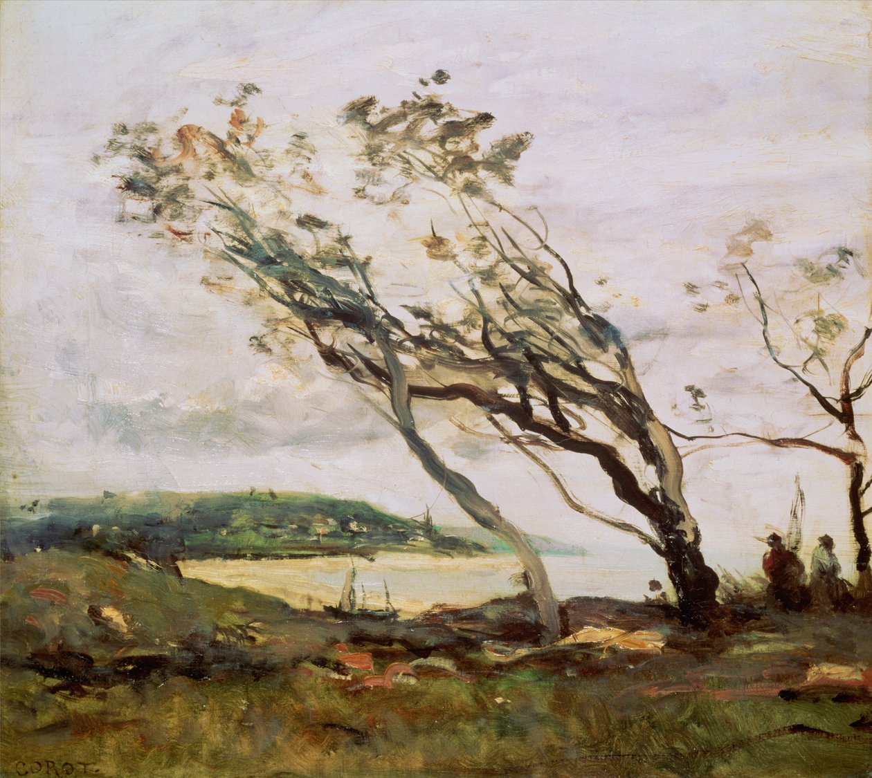 Bouřlivý den na kanálu od Jean Baptiste Camille Corot