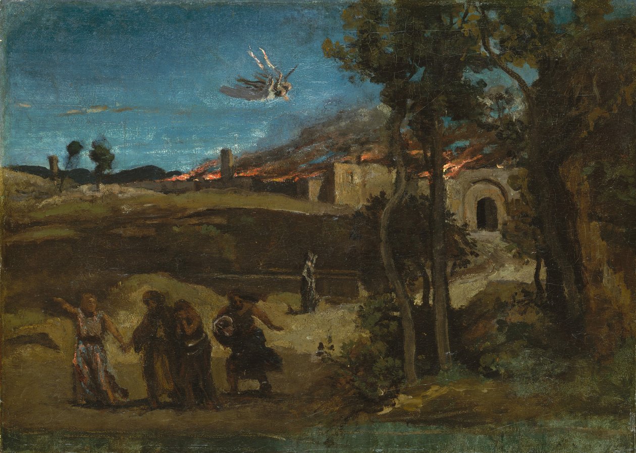 Studie pro zničení Sodomy, 1843. od Jean Baptiste Camille Corot