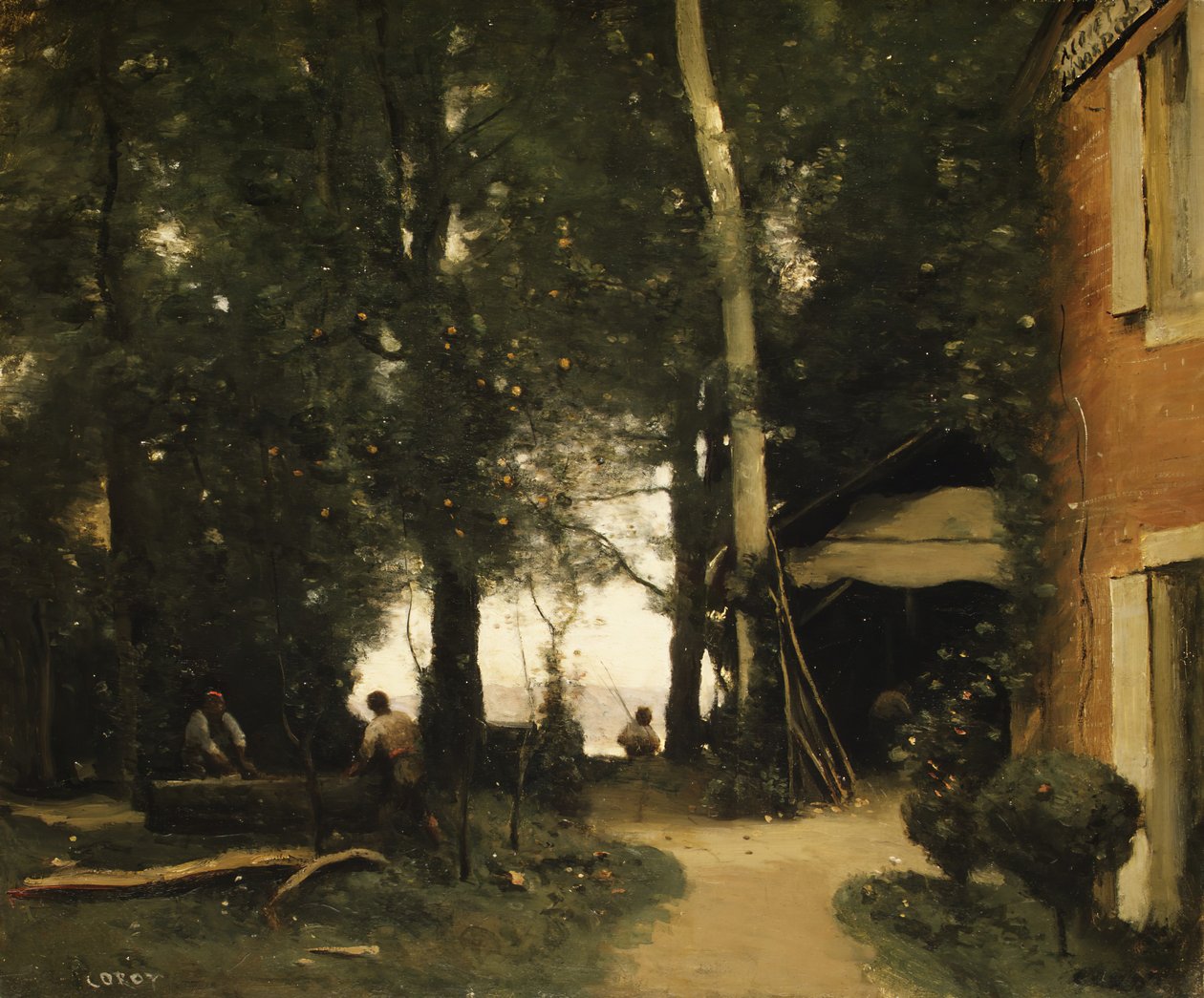 Břehy Seiny v Conflans, ca. 1865-70. od Jean Baptiste Camille Corot