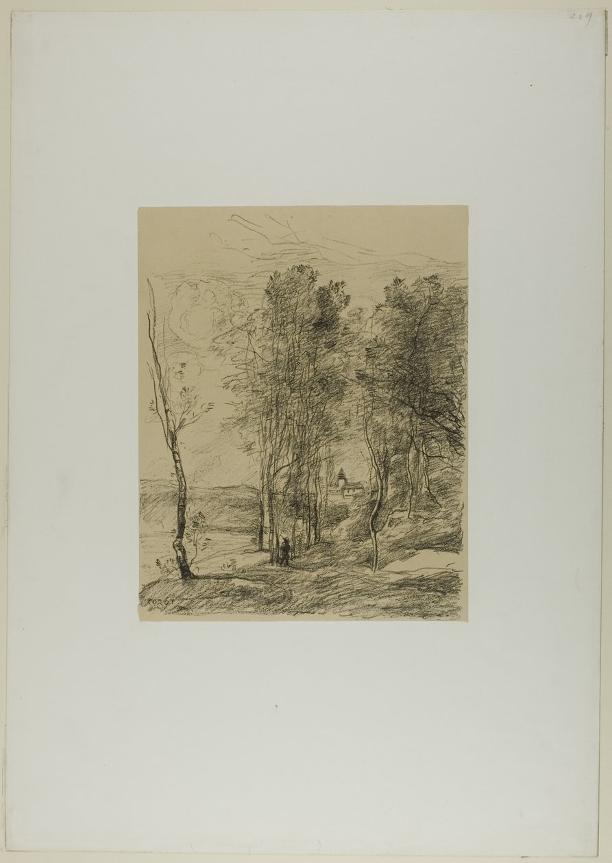 Zvonice St. Nicolas-lez-Arras od Jean Baptiste Camille Corot