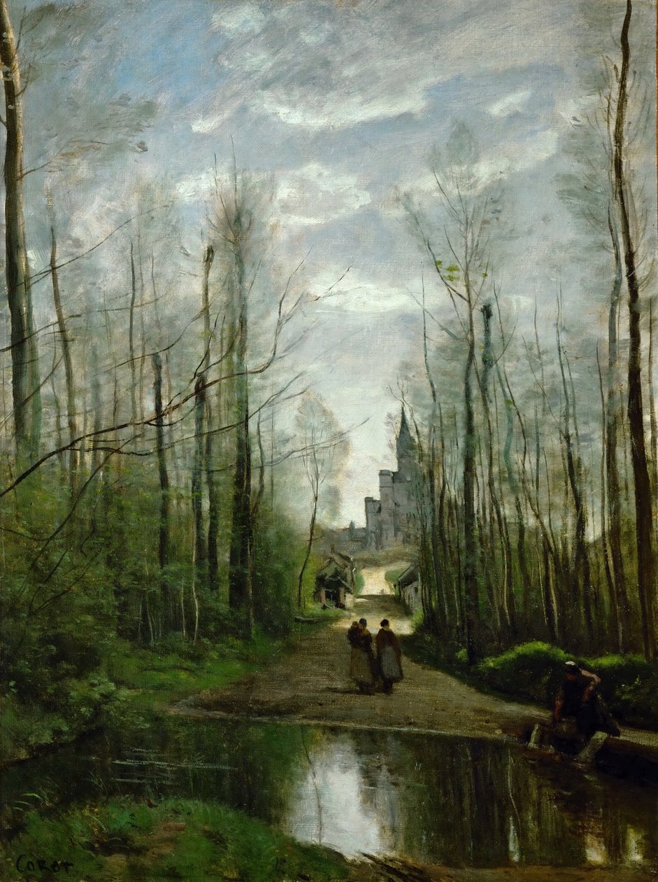Kostel Marissel, poblíž Beauvais od Jean Baptiste Camille Corot