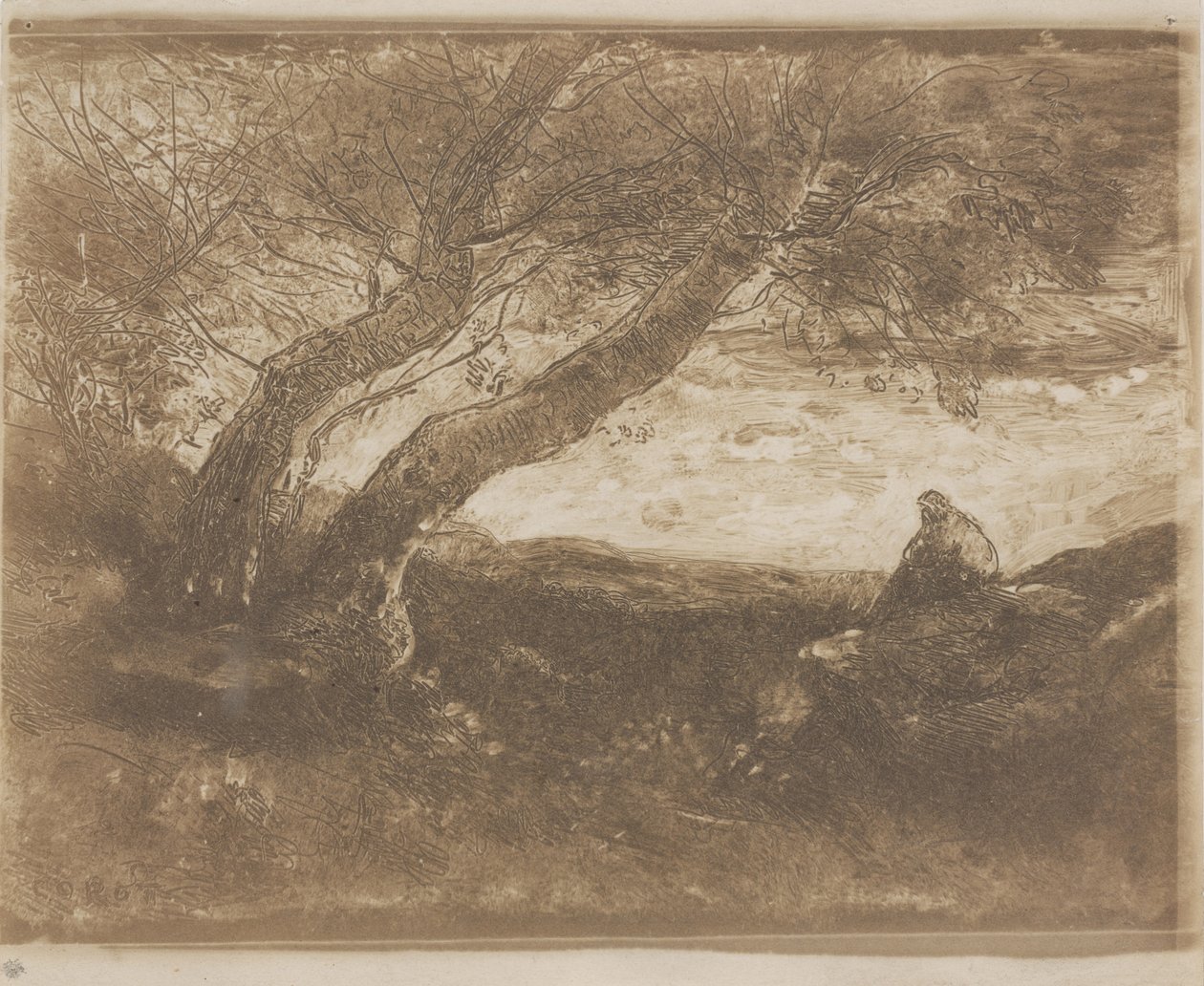 Snílek od Jean Baptiste Camille Corot