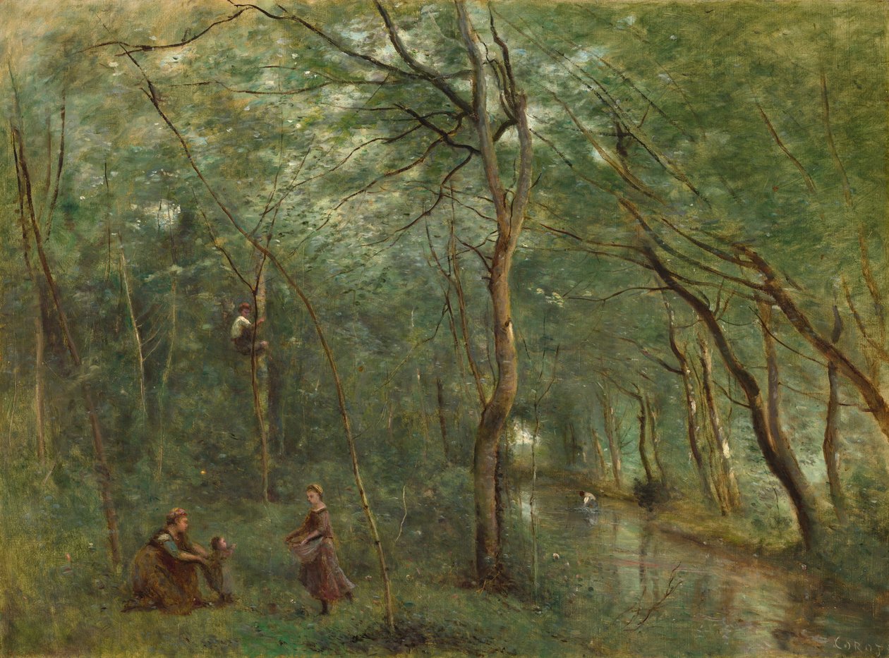 Sběrači úhořů od Jean Baptiste Camille Corot