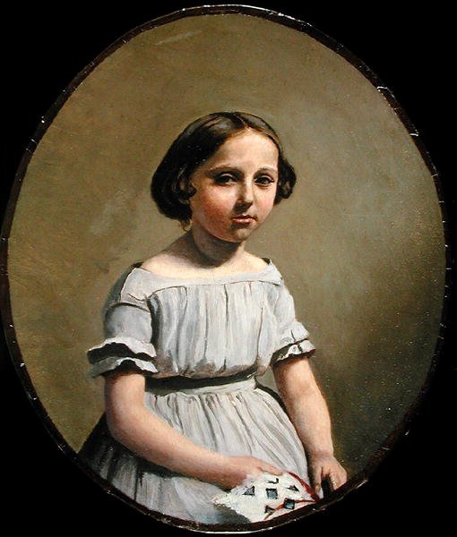 Nejstarší dcera M. Edouarda Delalaina (paní de Graet) kolem roku 1845-50 (olej na plátně) od Jean Baptiste Camille Corot