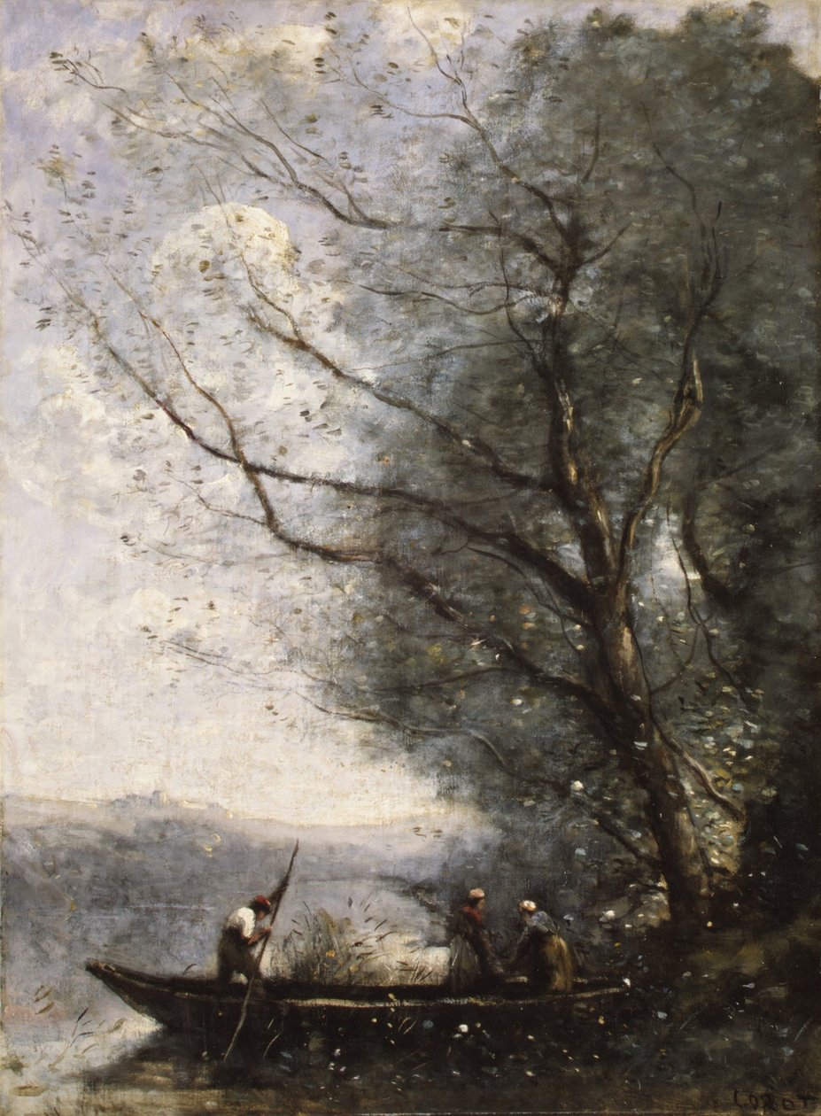 Převozník, kolem roku 1865 (olej na plátně) od Jean Baptiste Camille Corot