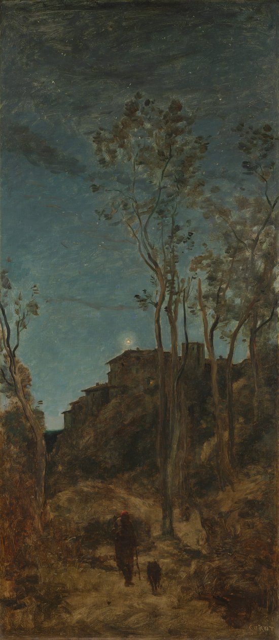 Čtyři denní doby: . od Jean Baptiste Camille Corot
