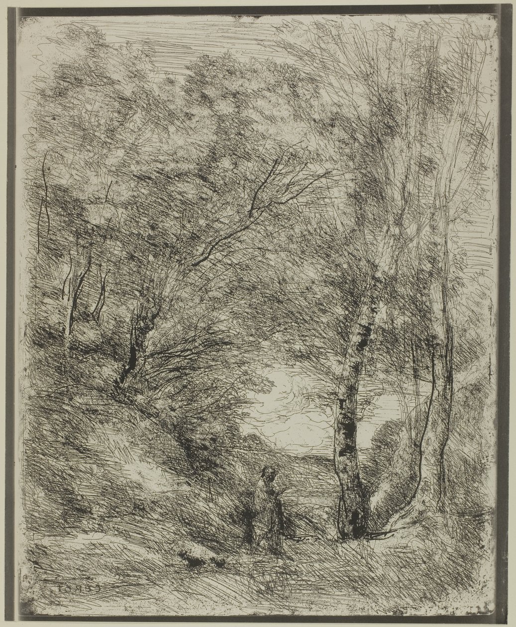 Horatovy zahrady od Jean Baptiste Camille Corot