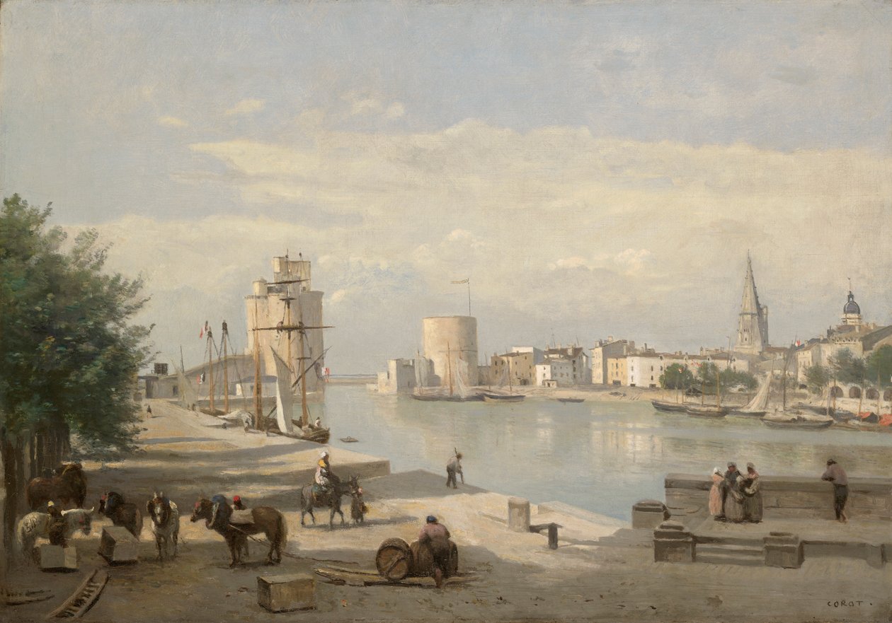 Přístav La Rochelle od Jean Baptiste Camille Corot