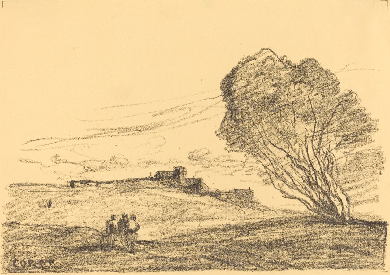 Izolovaná pevnost (Le Fort departmente) od Jean Baptiste Camille Corot