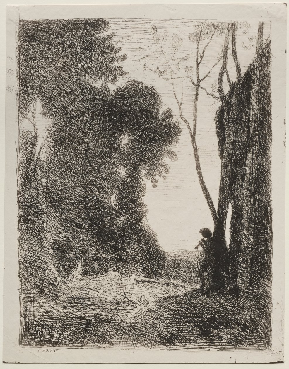 Malý ovčák od Jean Baptiste Camille Corot