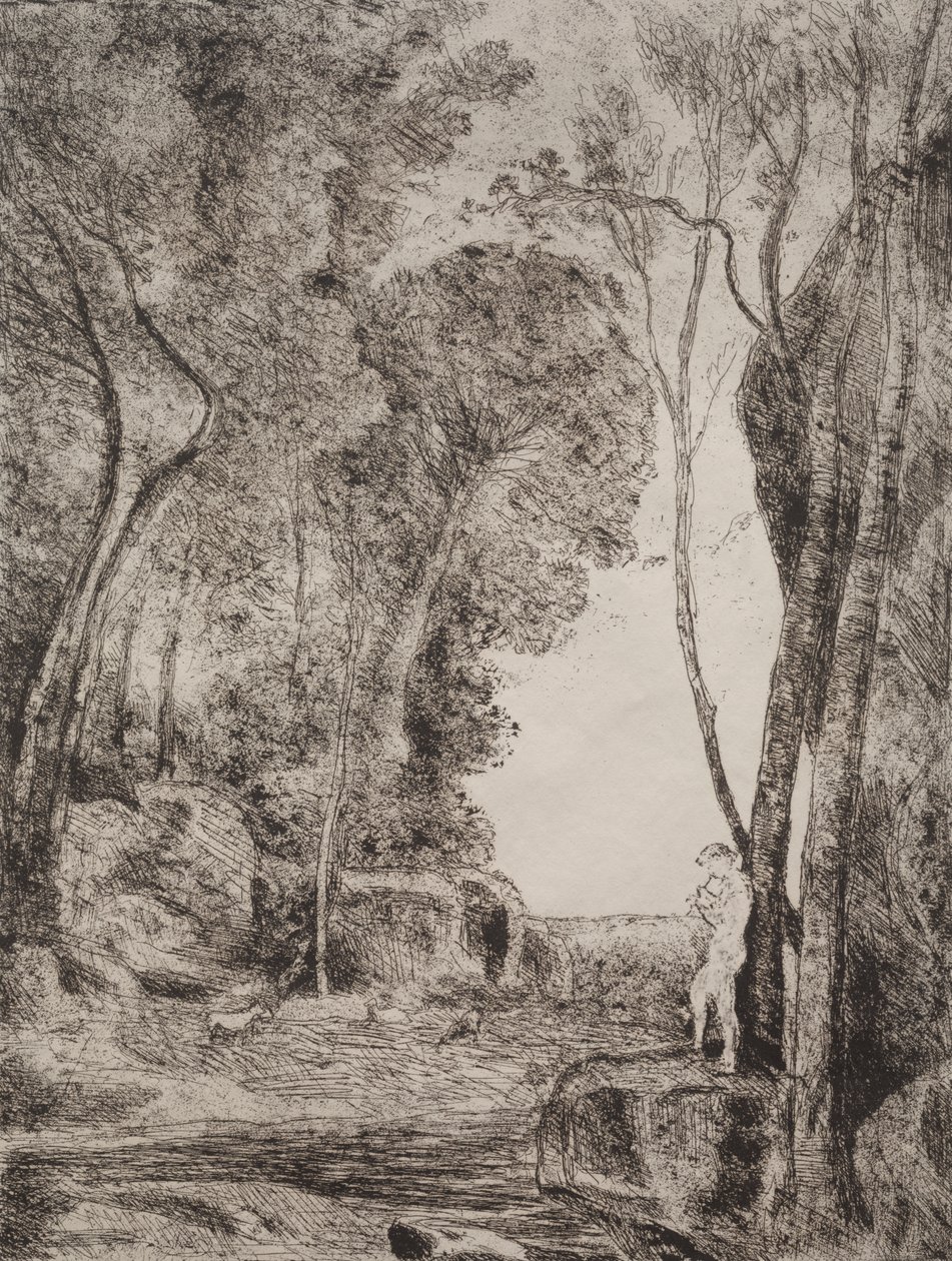 Malý ovčák od Jean Baptiste Camille Corot