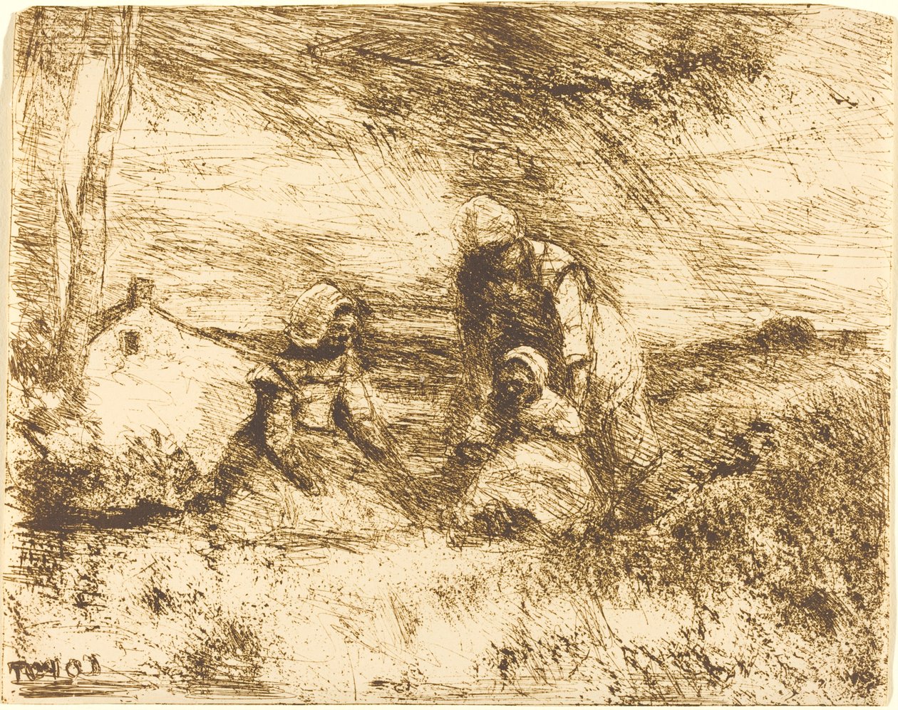Malá sestra od Jean Baptiste Camille Corot