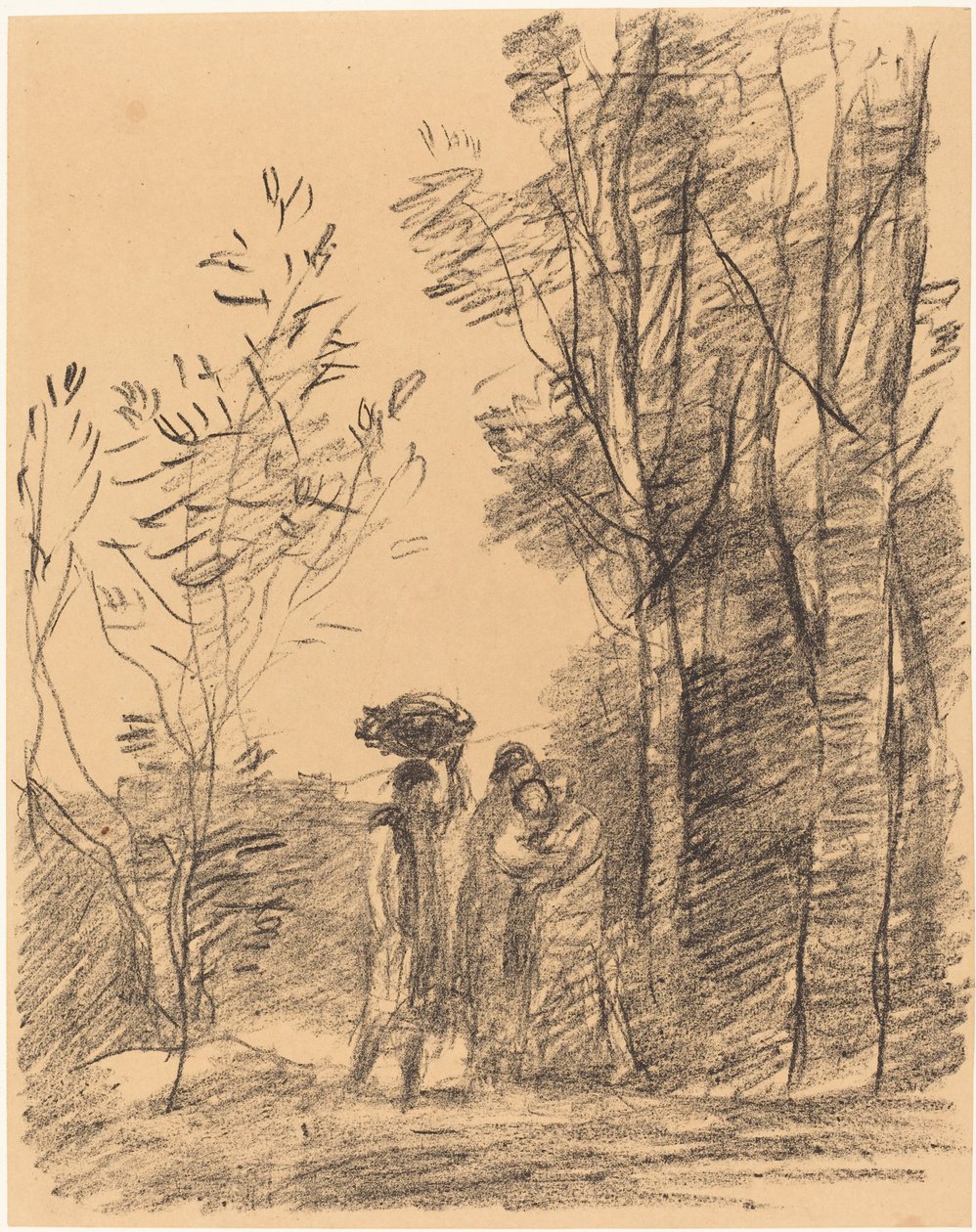 Setkání v lese (La Rencontre du bosquet) od Jean Baptiste Camille Corot