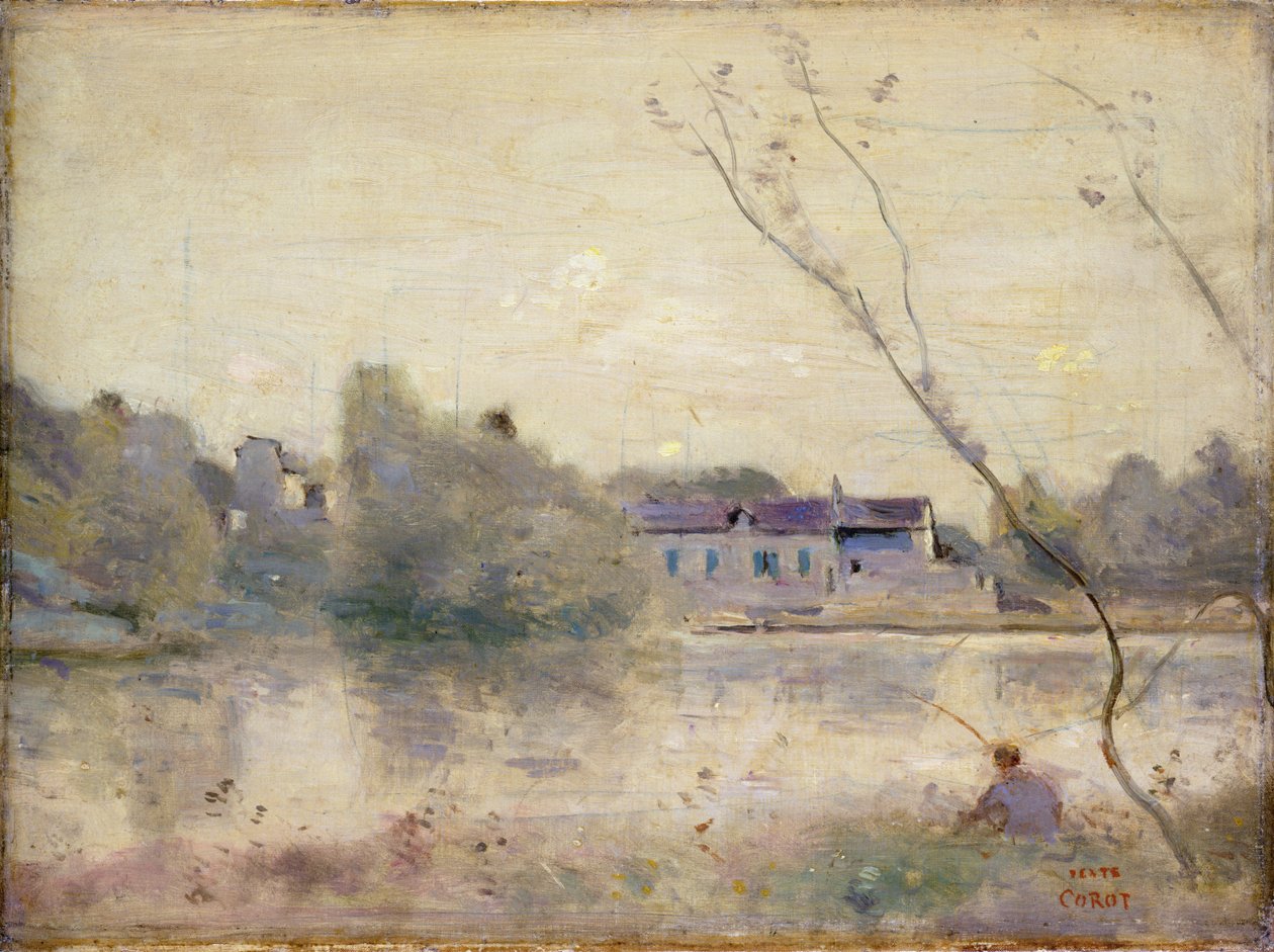 Rybník z vily dAvray, 1865 od Jean Baptiste Camille Corot