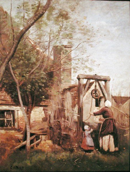 Studna od Jean Baptiste Camille Corot