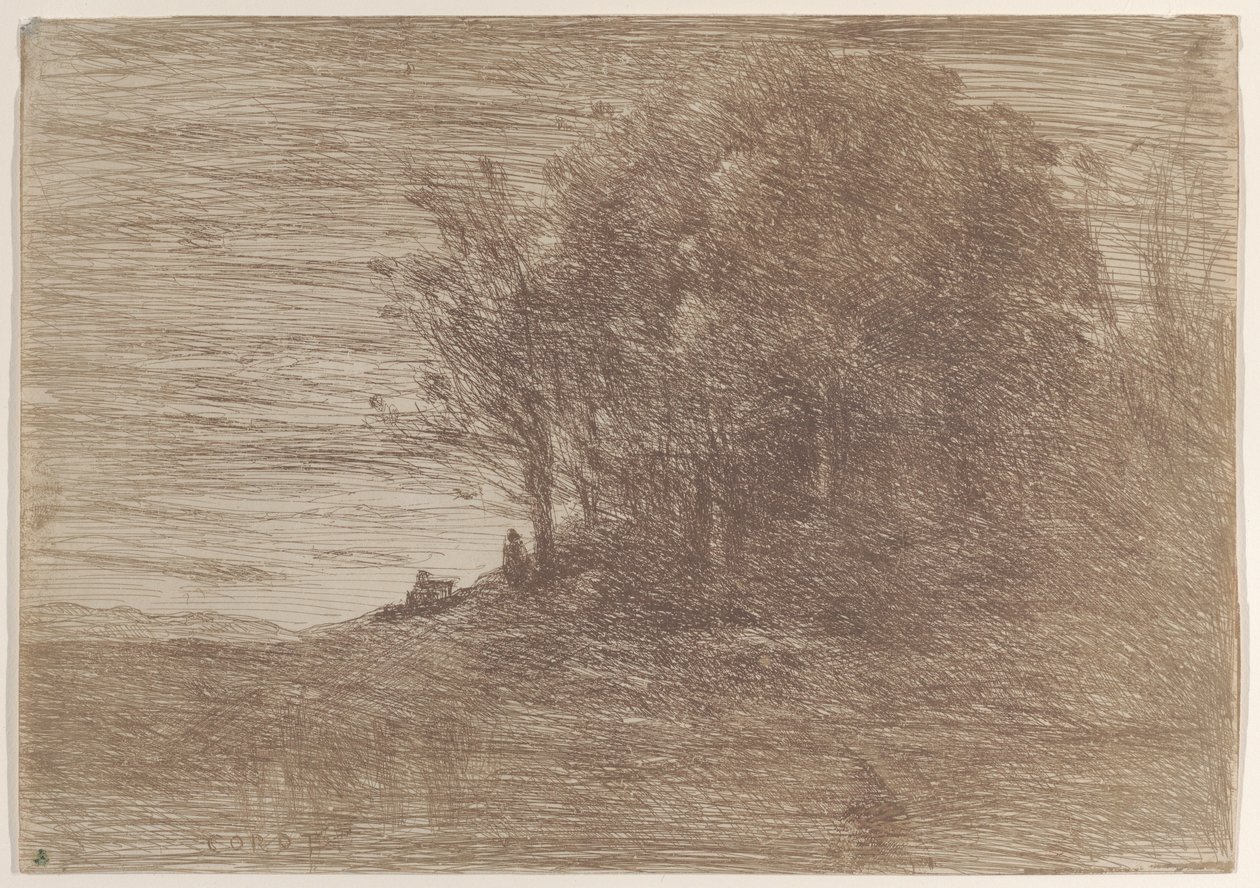 The Woods of the Hermit The Woods of the Hermit, 1858. od Jean Baptiste Camille Corot