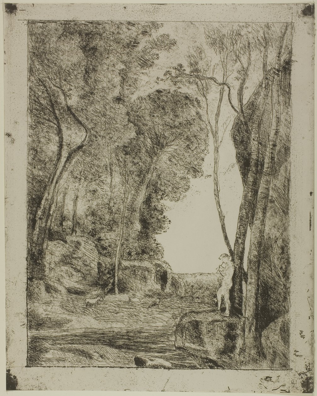 Mladý ovčák, první deska od Jean Baptiste Camille Corot