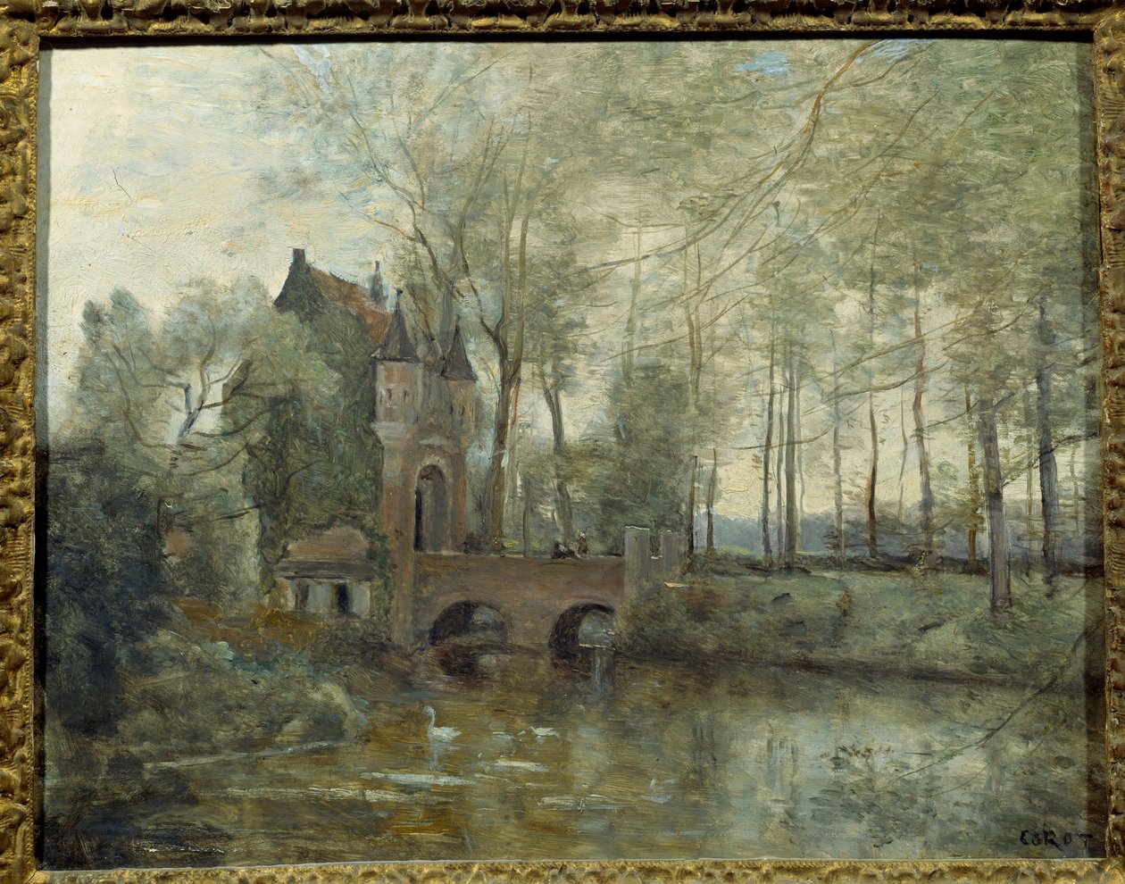 Hrad Wagnouville. Obraz Camille Corot (1796-1875) od Jean Baptiste Camille Corot