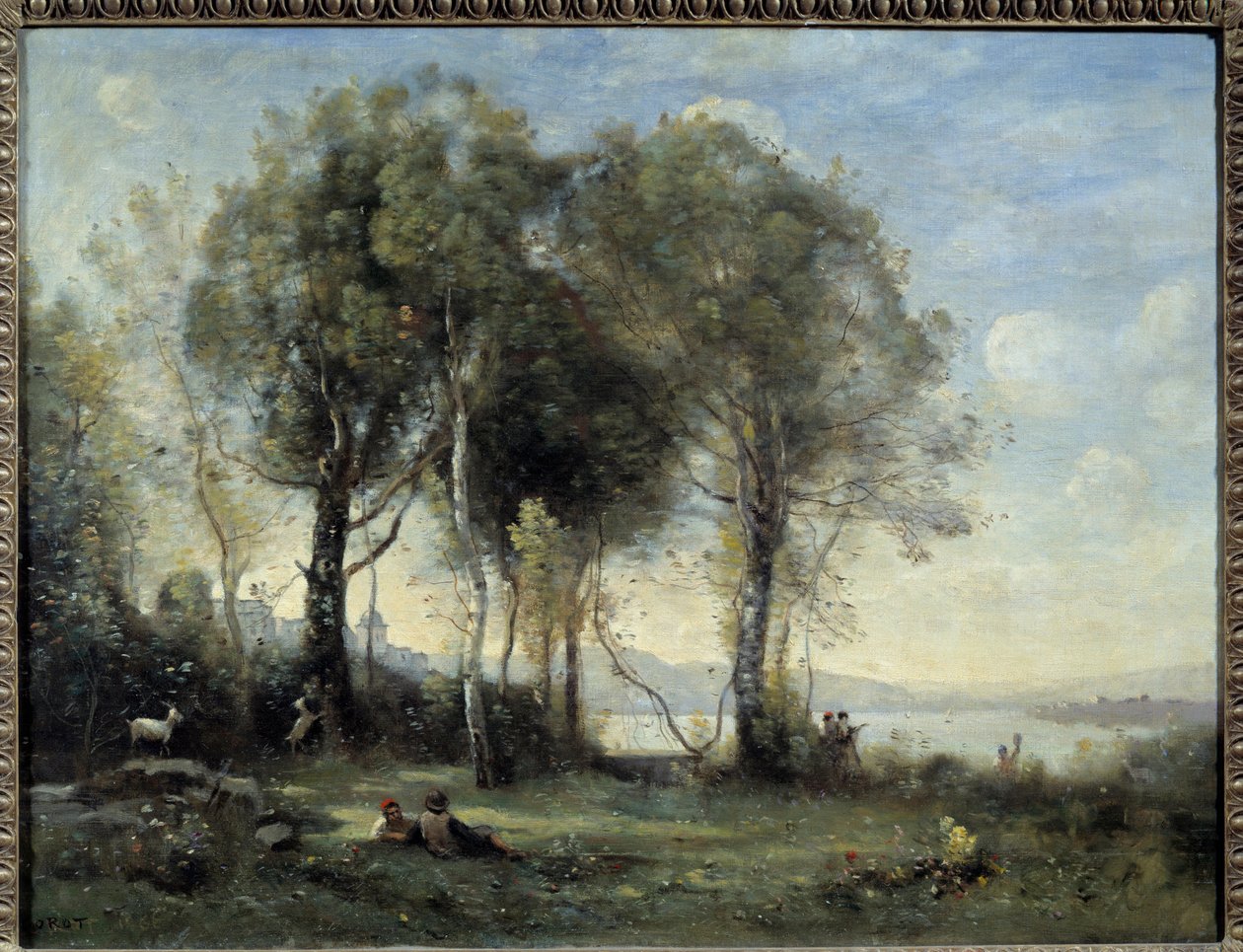Kozy z Castel Gondolfo. Obraz Camille Corot (1796-1875) od Jean Baptiste Camille Corot