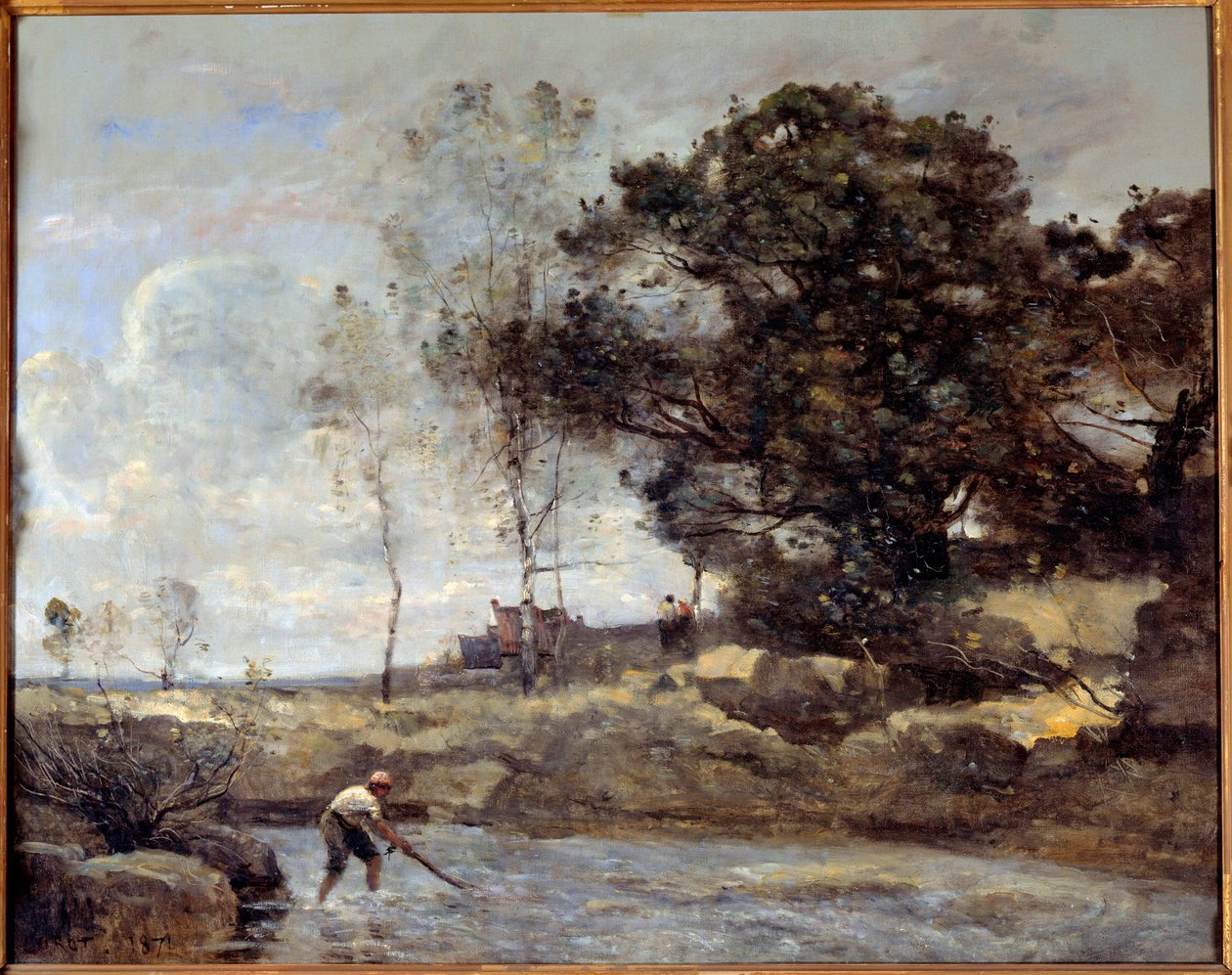 Síťový výtah. Obraz Camille Corot (1796-1875) od Jean Baptiste Camille Corot