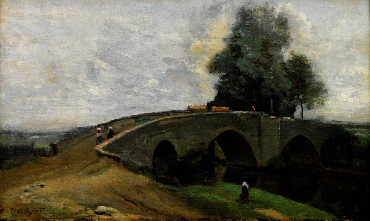 Starý most od Jean Baptiste Camille Corot