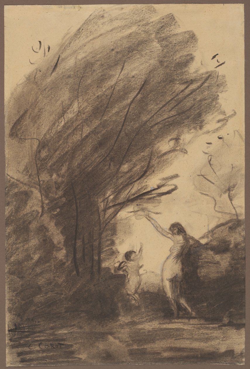 Venuše odzbrojující Amor od Jean Baptiste Camille Corot