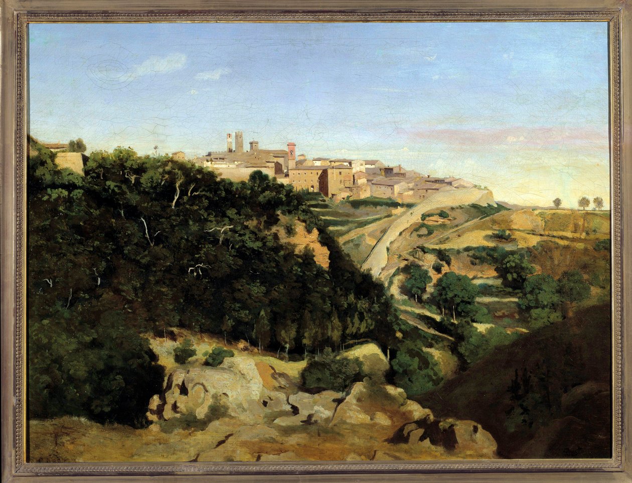 Volterra, le Municipe Obraz Camille Corot (1796-1875) 19. století Sun. 0,7x0,94 m od Jean Baptiste Camille Corot