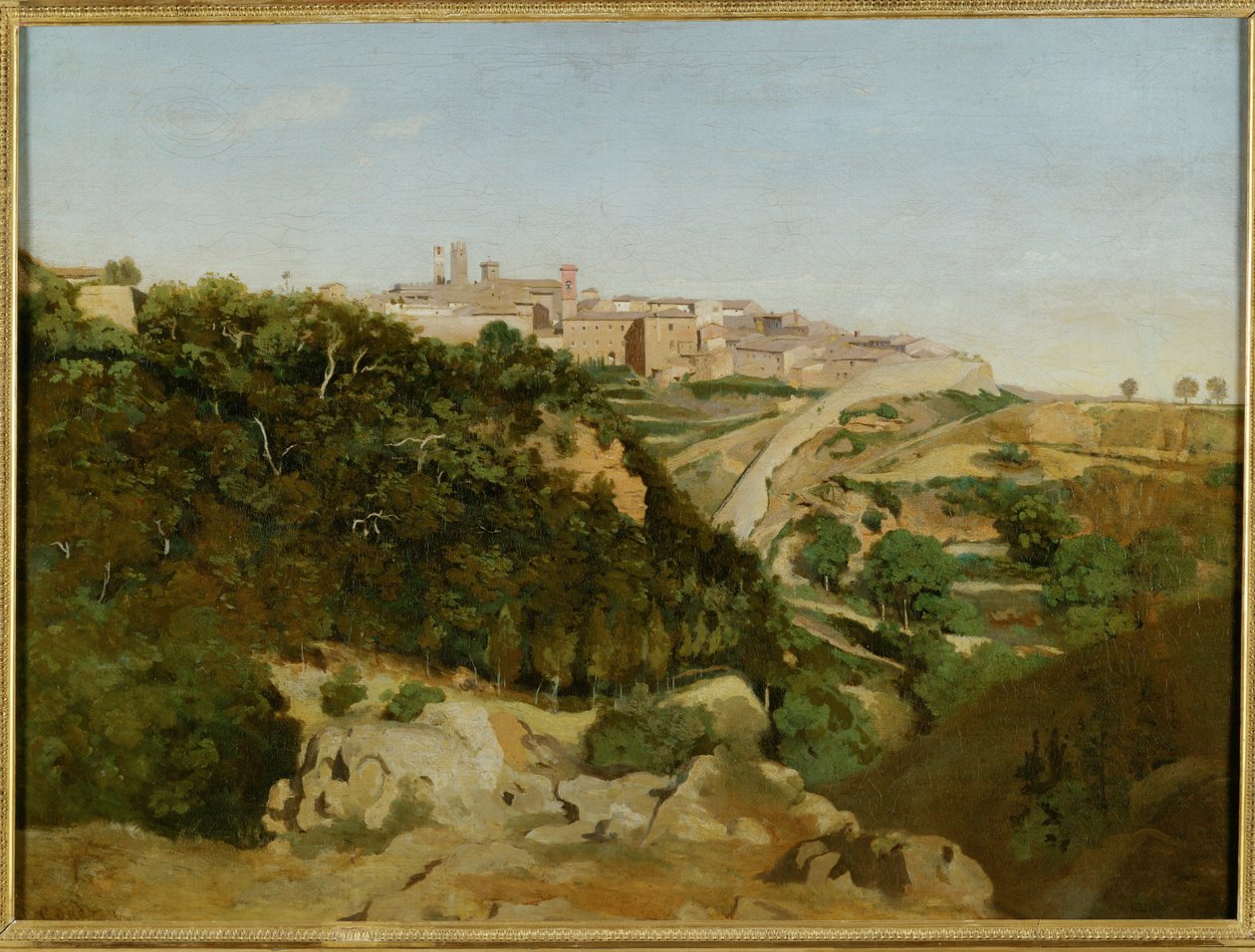 Volterra, le municipe - Volterra, Itálie ... od Jean Baptiste Camille Corot