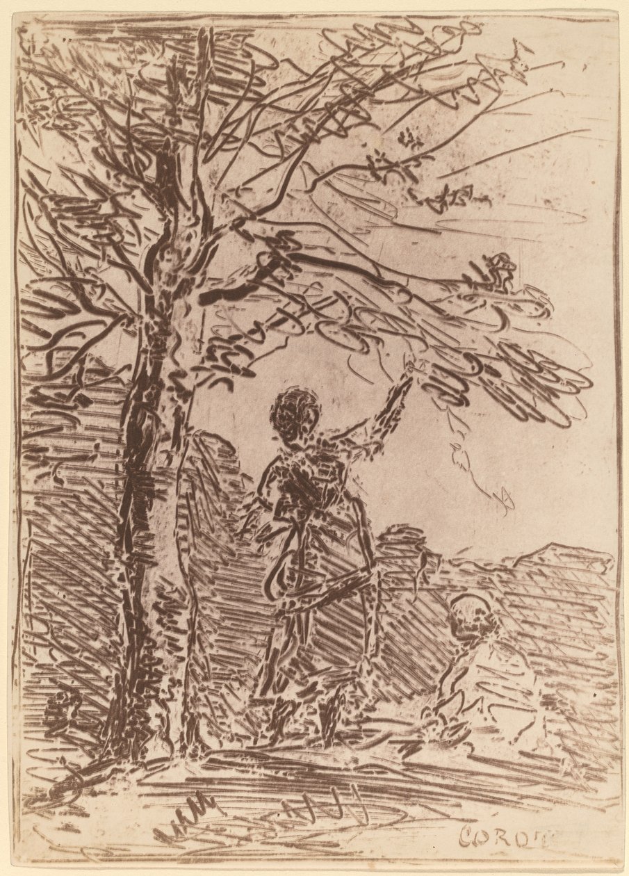 Mladá žena a smrt La Jeune Fille et la Mort, 1854. od Jean Baptiste Camille Corot